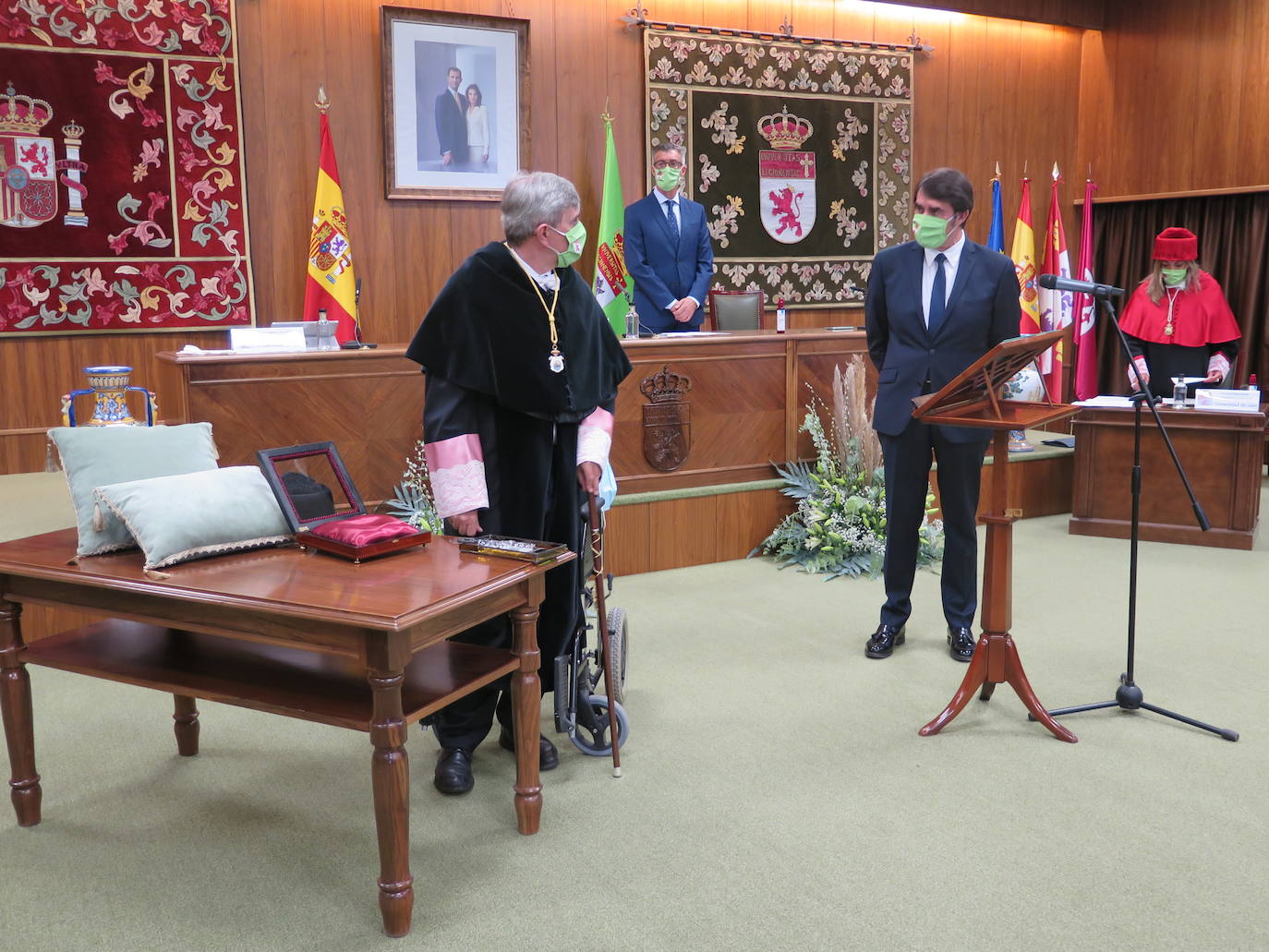Ceremonia de investidura de Juan Francisco García Marín como rector de la Universidad de León.