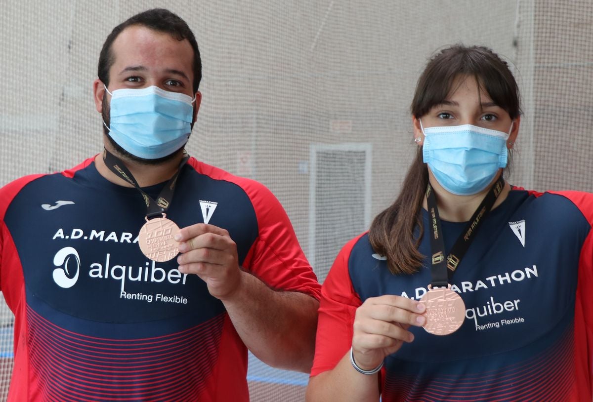 Fotos: Dani Pardo y Mónica Borraz, bronce en los Campeonatos de España de Atletismo