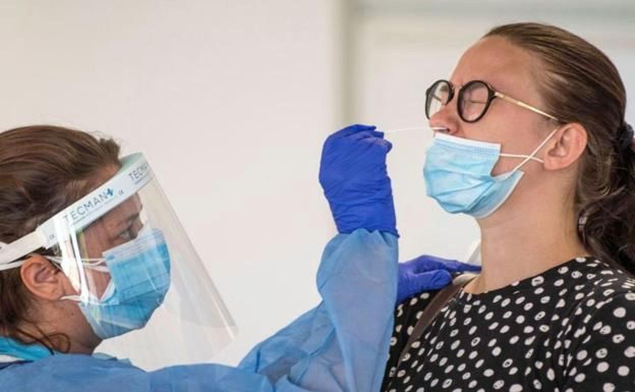 Imagen de una prueba PCR a un posible paciente Covid-19.