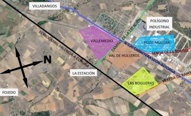 Mapa de la zona y recreación del área en los años 30.