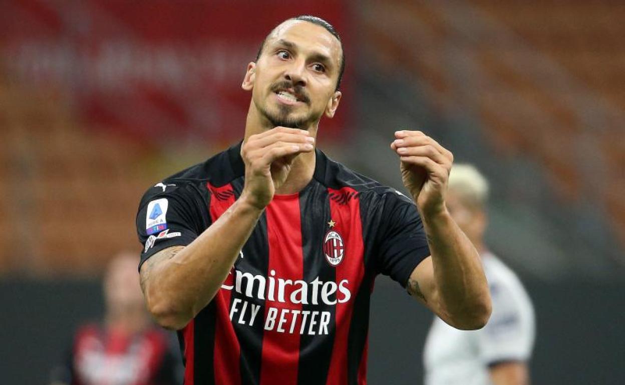 Ibrahimovic, durante un partido del Milan. 