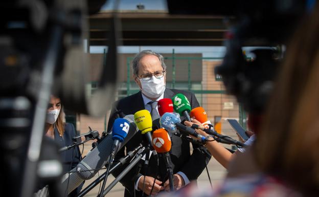 Quim Torra ha visitado a los presos del 'procés', en la cárcel de Lledoners (Barcelona)