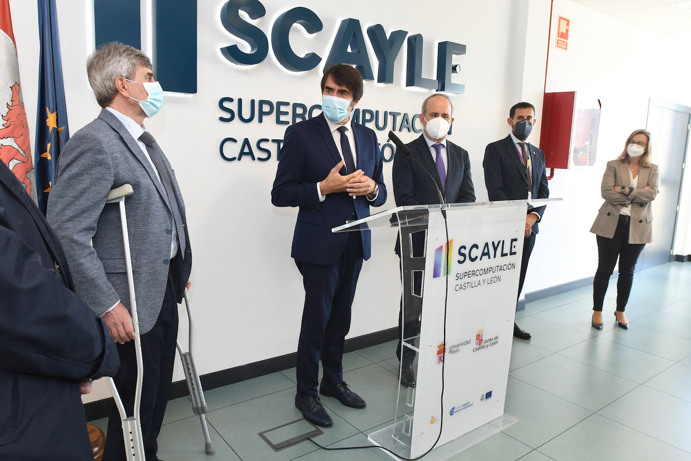 Fotos: Firma del convenio entre el Centro de Supercomputación Scayle y la Uned