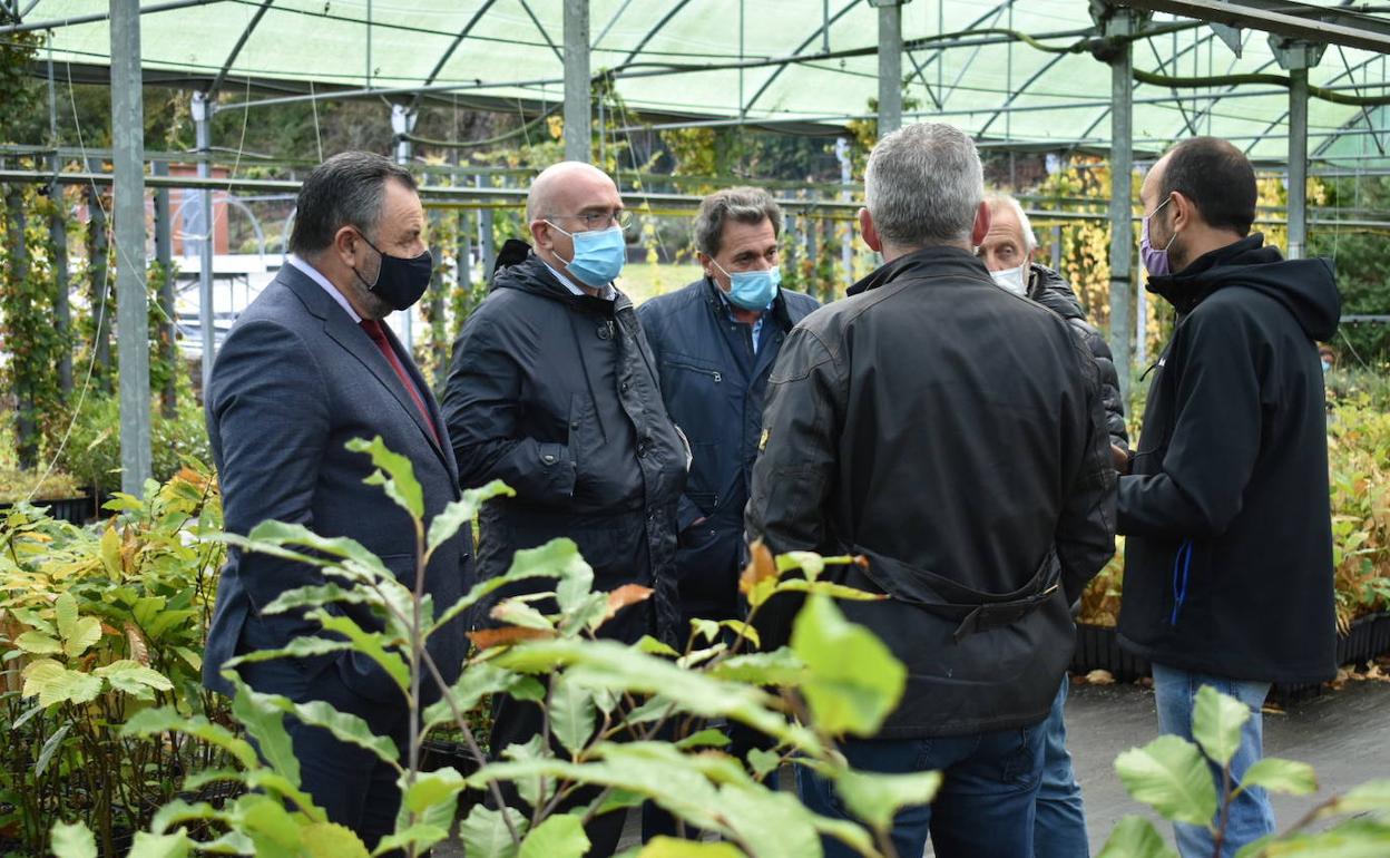 Visita del consejero de Agricultura José Ángel Arranzl al Centro Ciuden Vivero, de la Fundación Ciudad de la Energía.