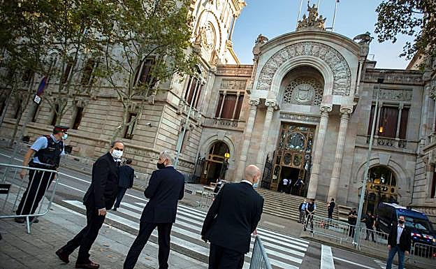 Torra, ante la sede del TSJC, el pasado día 20.