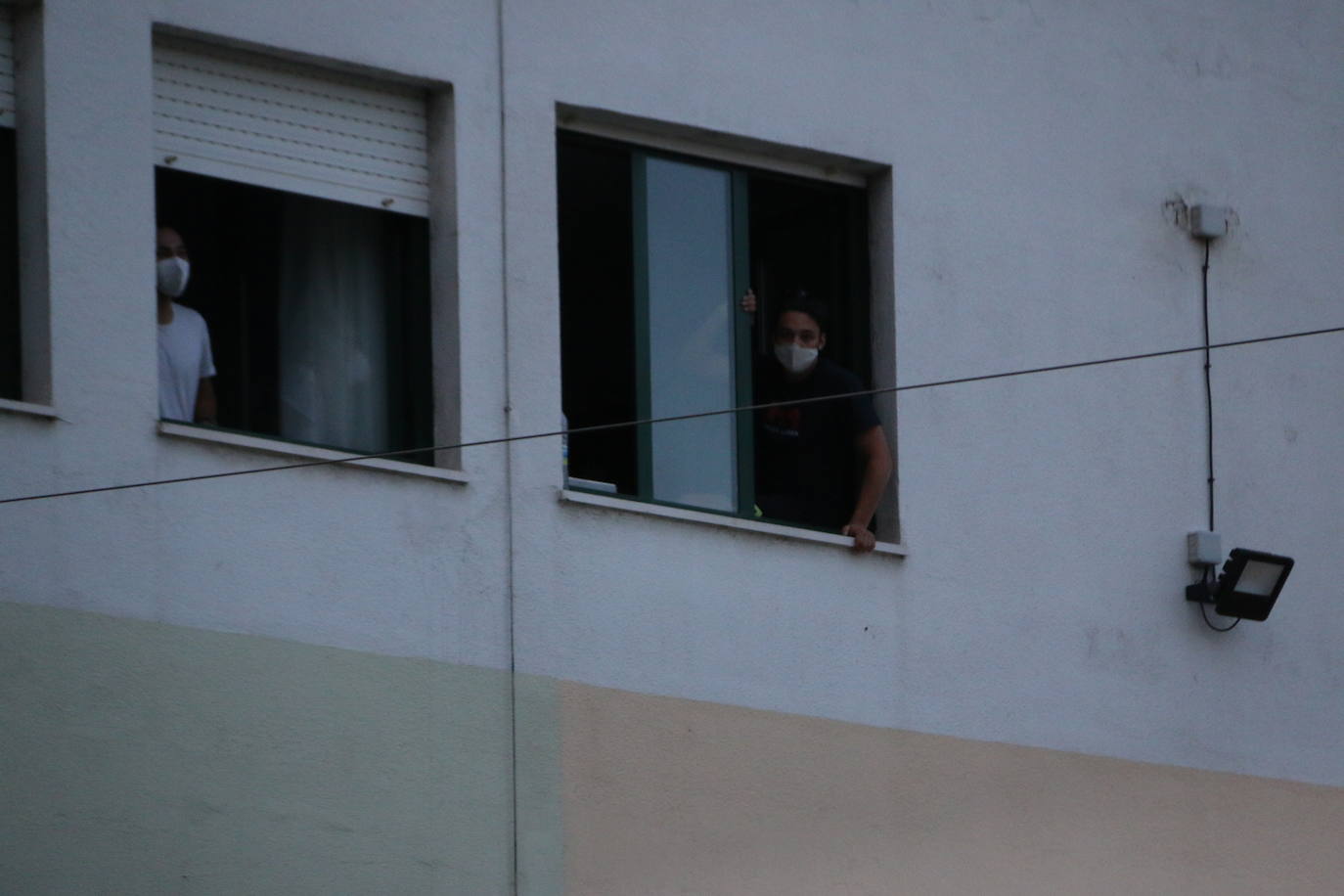 Aplauso sanitario en la Residencia Doña Sancha. 