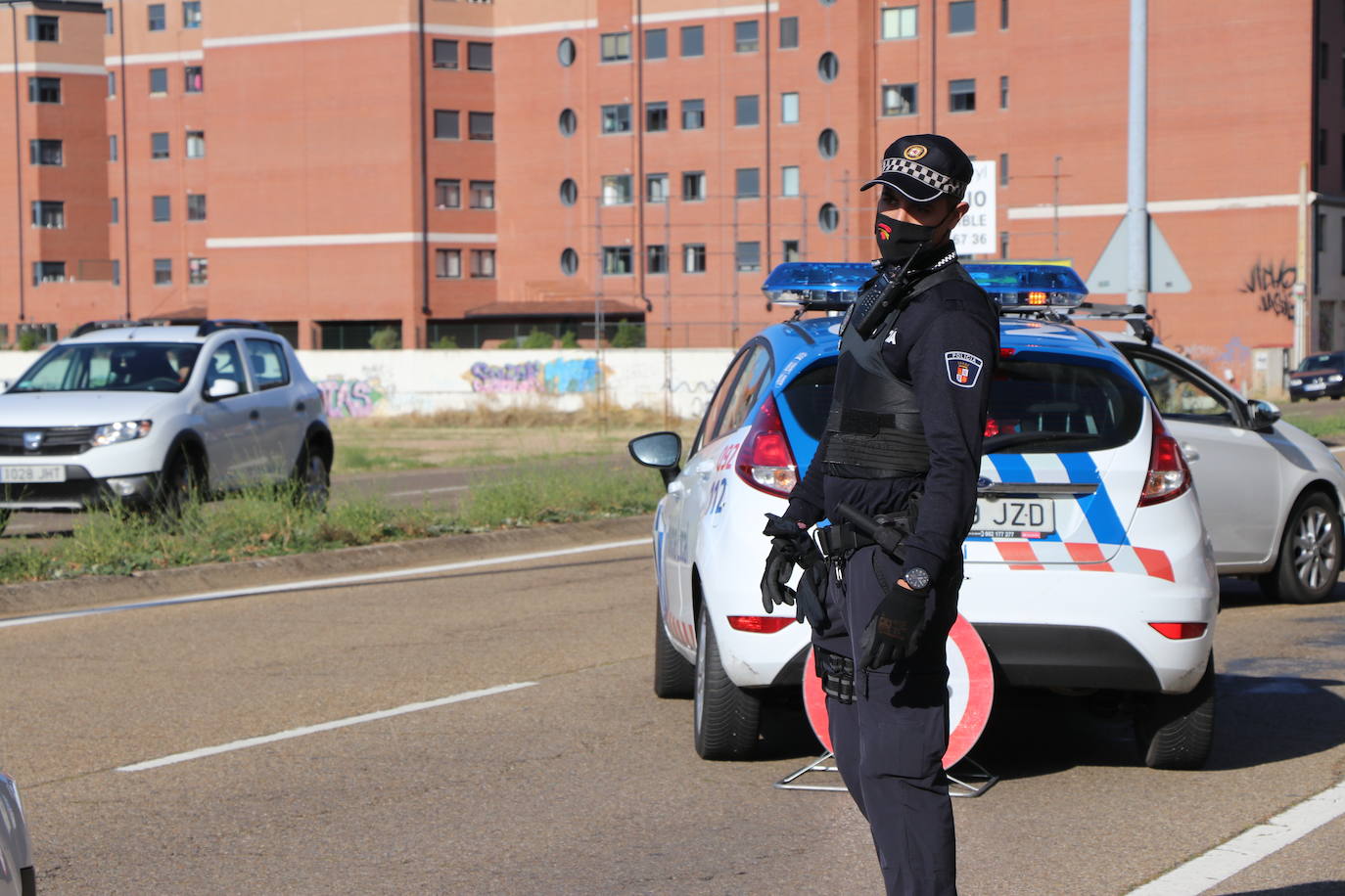 Fotos: Controles de acceso a León