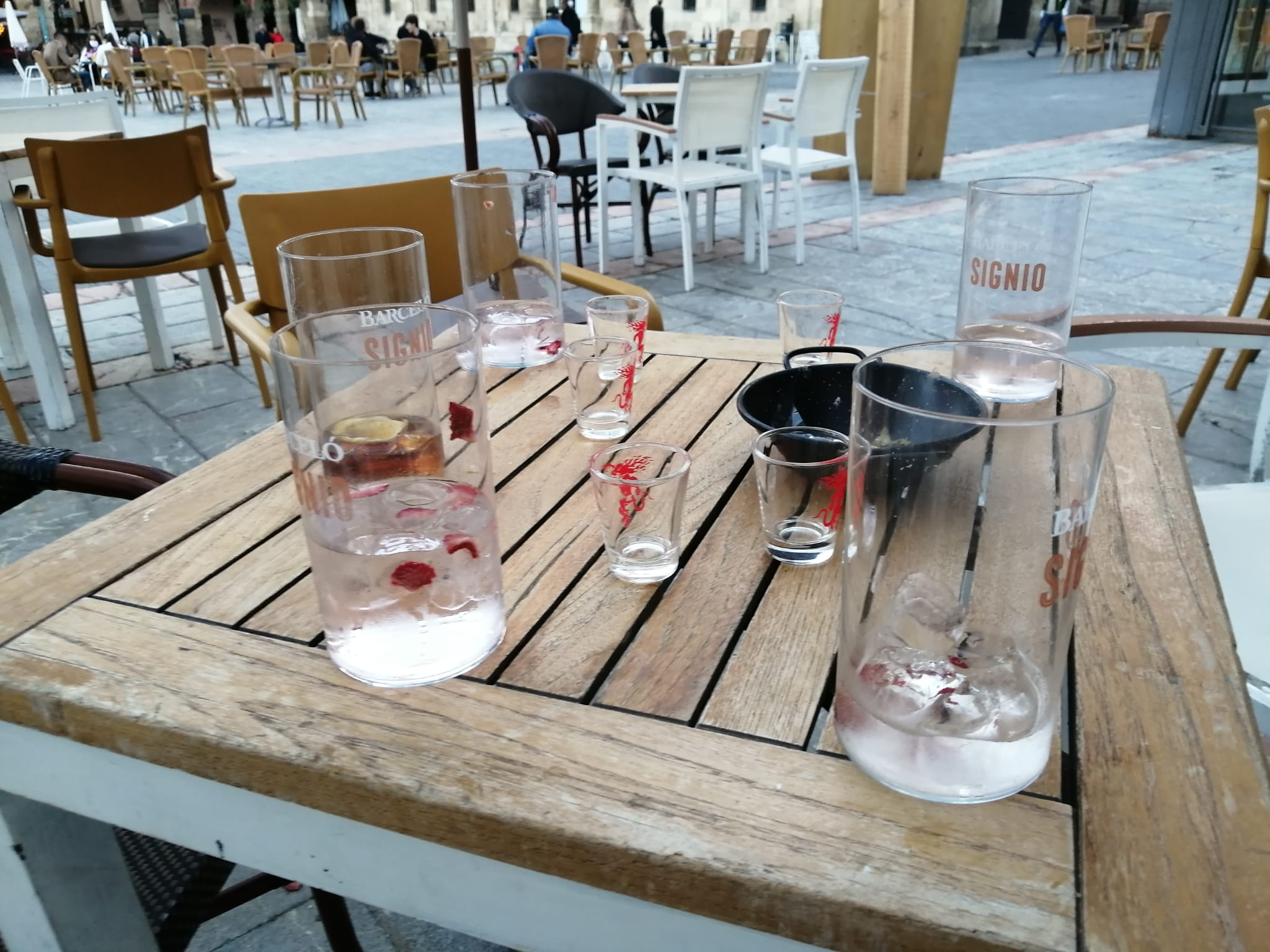 Ambiente en León capital este sábado. 