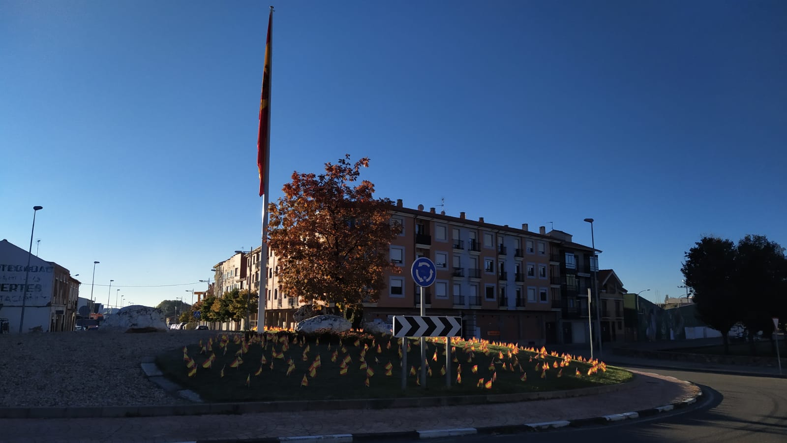 Banderas de España en Astorga. 