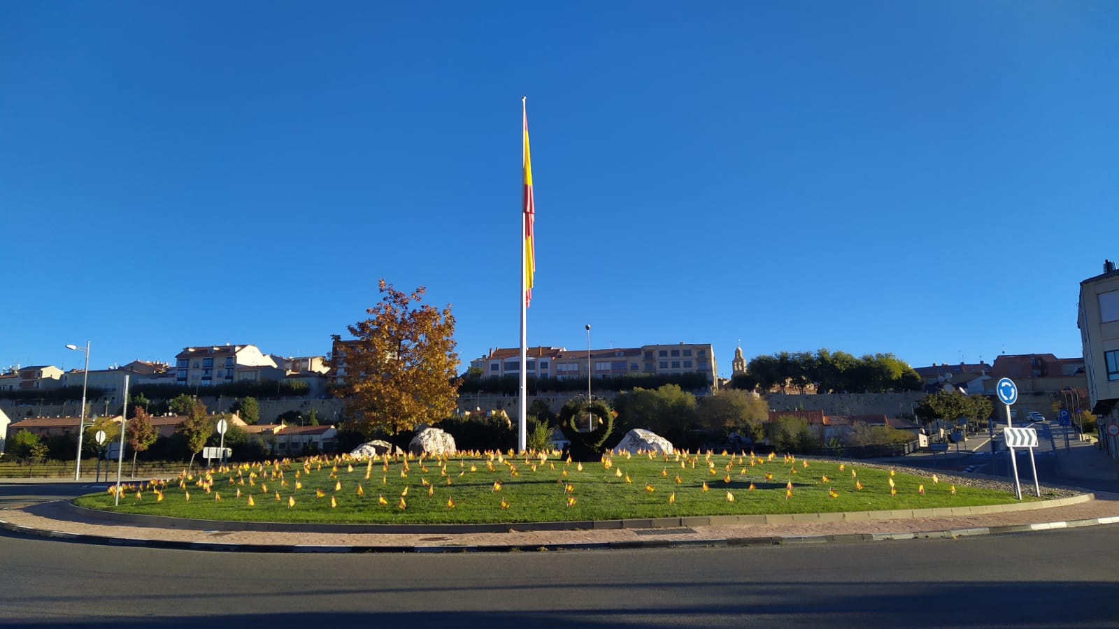 Banderas de España en Astorga. 