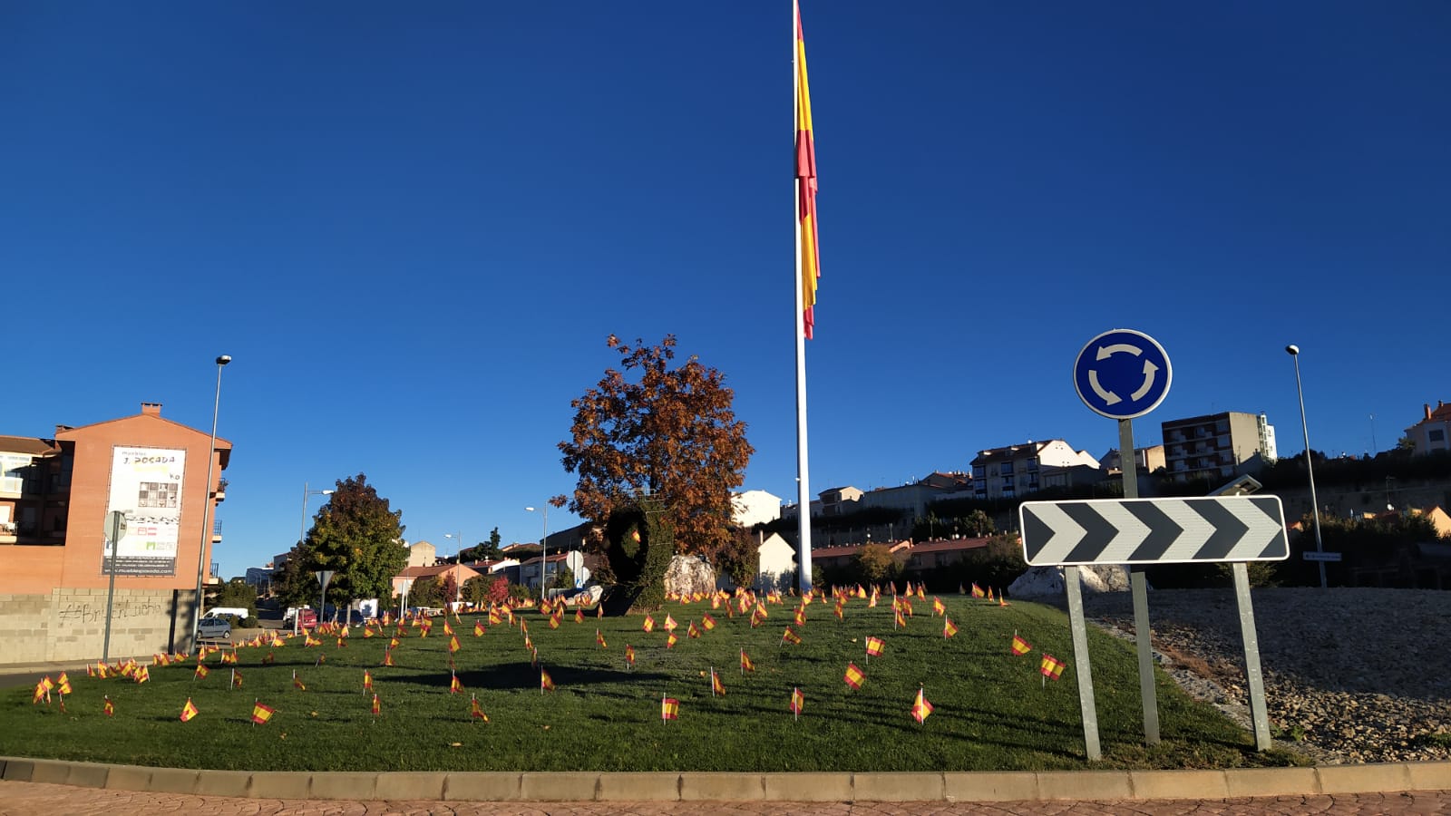 Banderas de España en Astorga. 