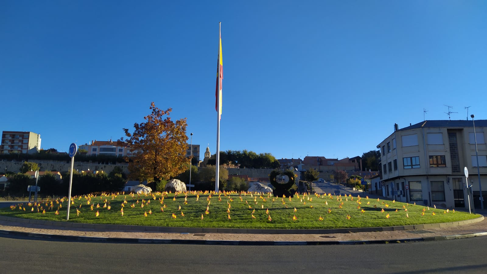 Banderas de España en Astorga. 