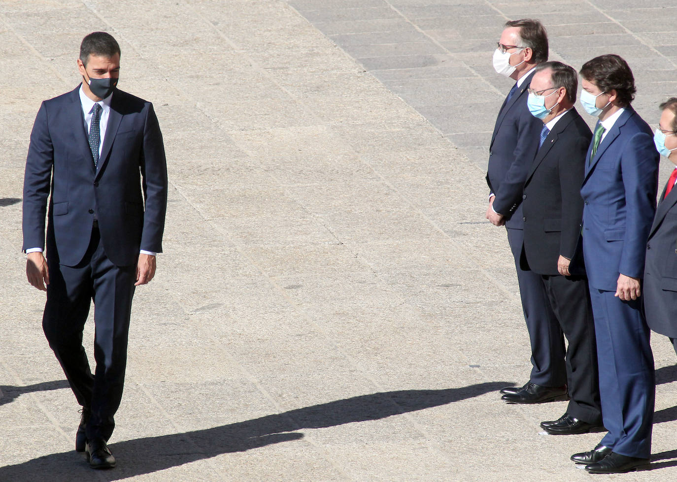 Mañueco junto al presidente del Gobierno, Pedro Sánchez.