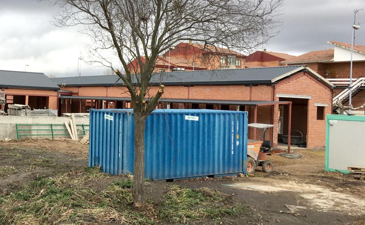 Imagen del centro de la obra acometida para el centro de día en Hospital de Órbigo.