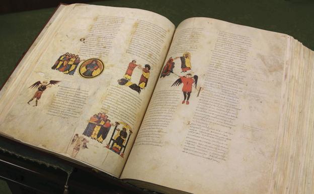 Galería. Imagen del facsimil del Codex Biblicus Legionensis que ha regalado la Universidad de León.