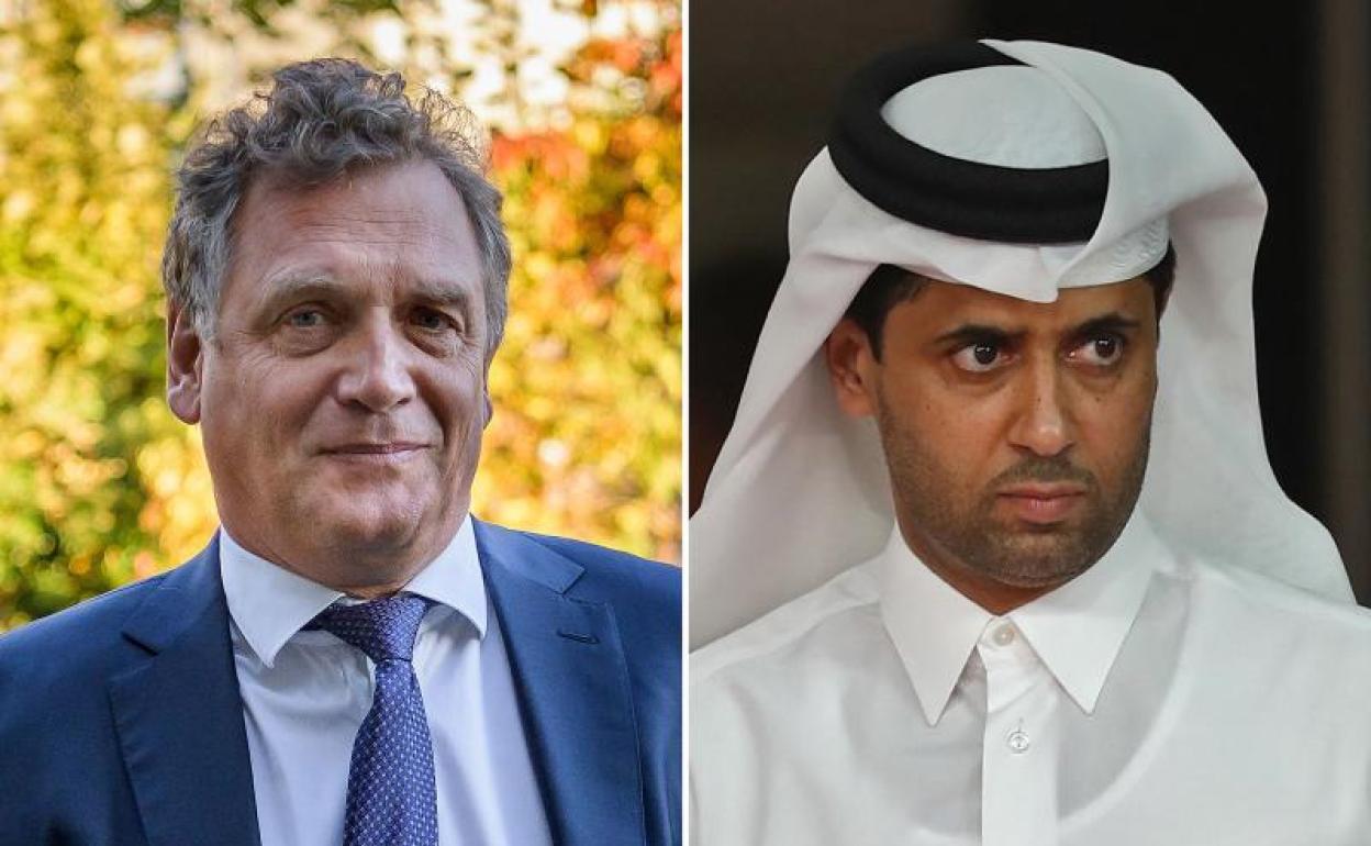 Jérome Valcke y Nasser Al-Khelaifi. 