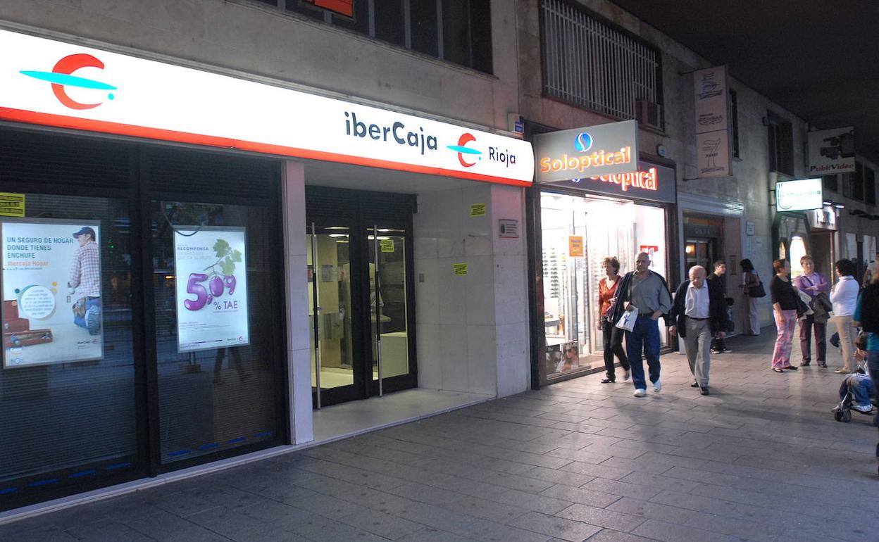 Oficina de Ibercaja en Logroño. 