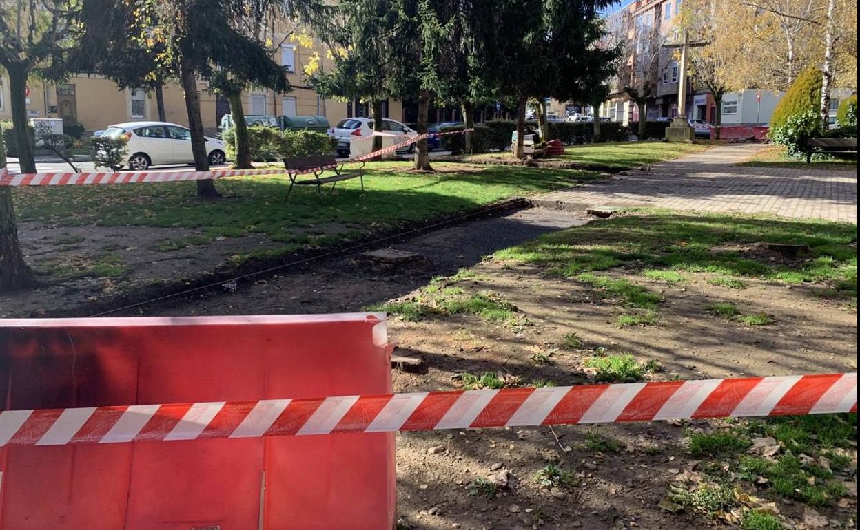 Inicio de las obras en el barrio de San Lorenzo.