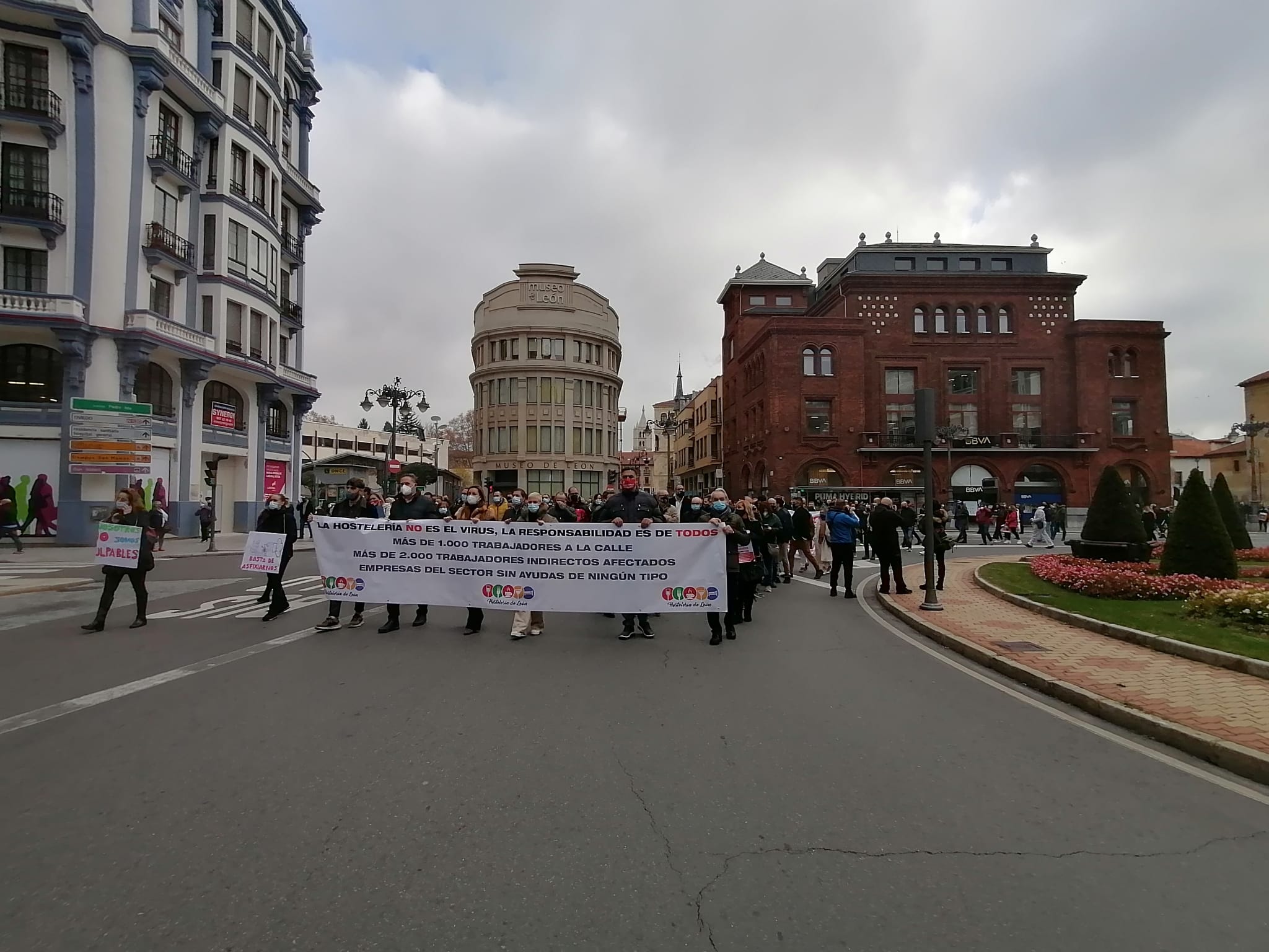 Vista de la manifestación. 