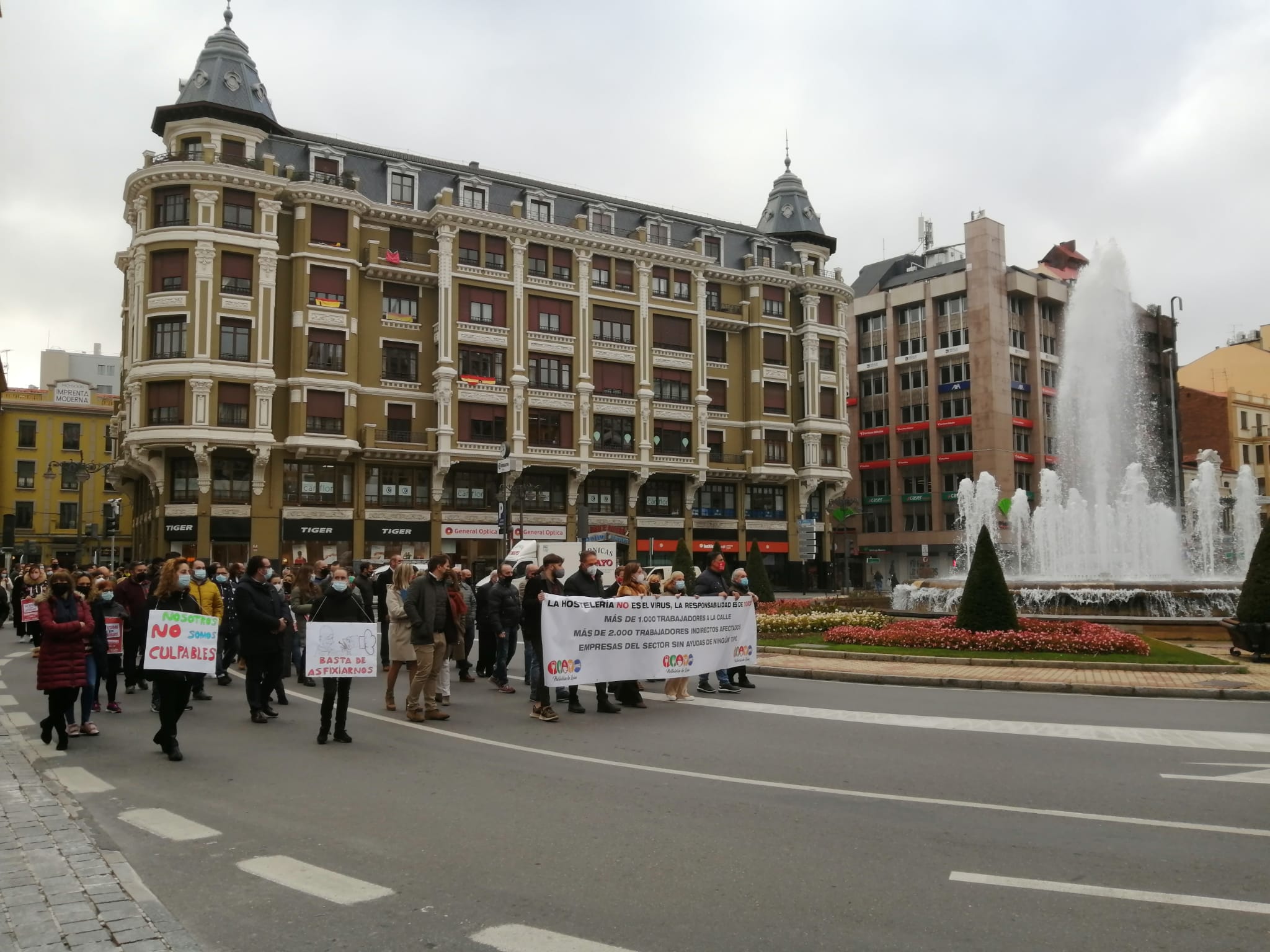 Vista de la manifestación. 