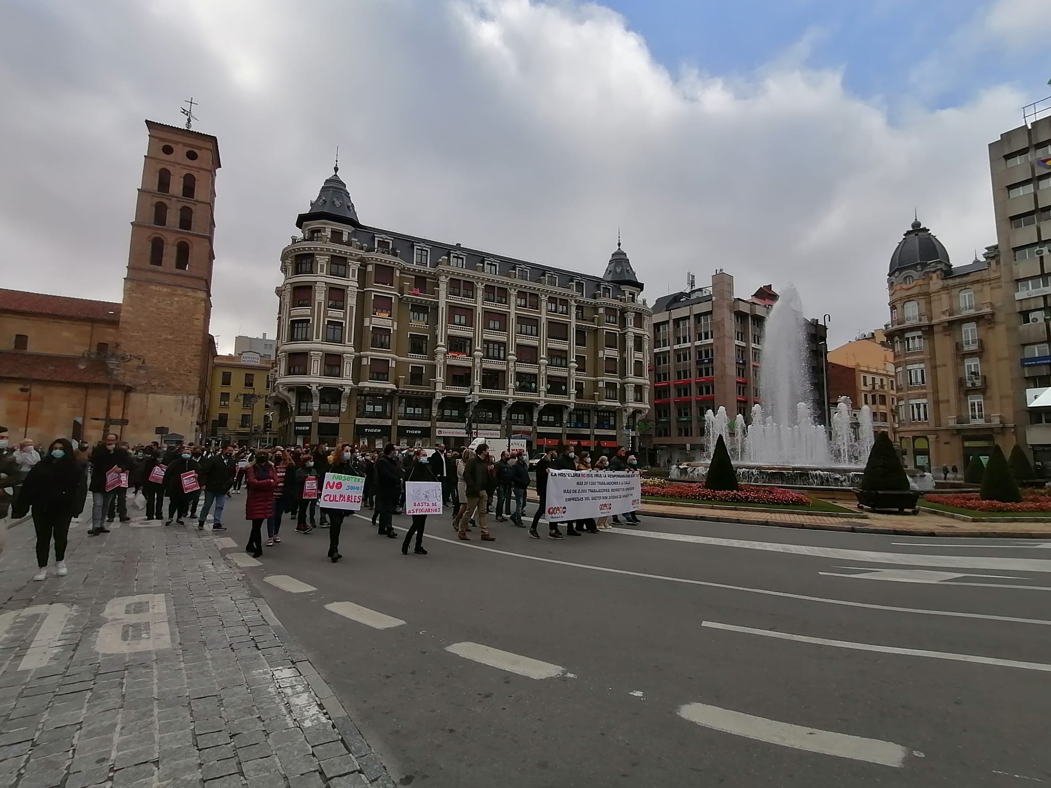 Vista de la manifestación. 