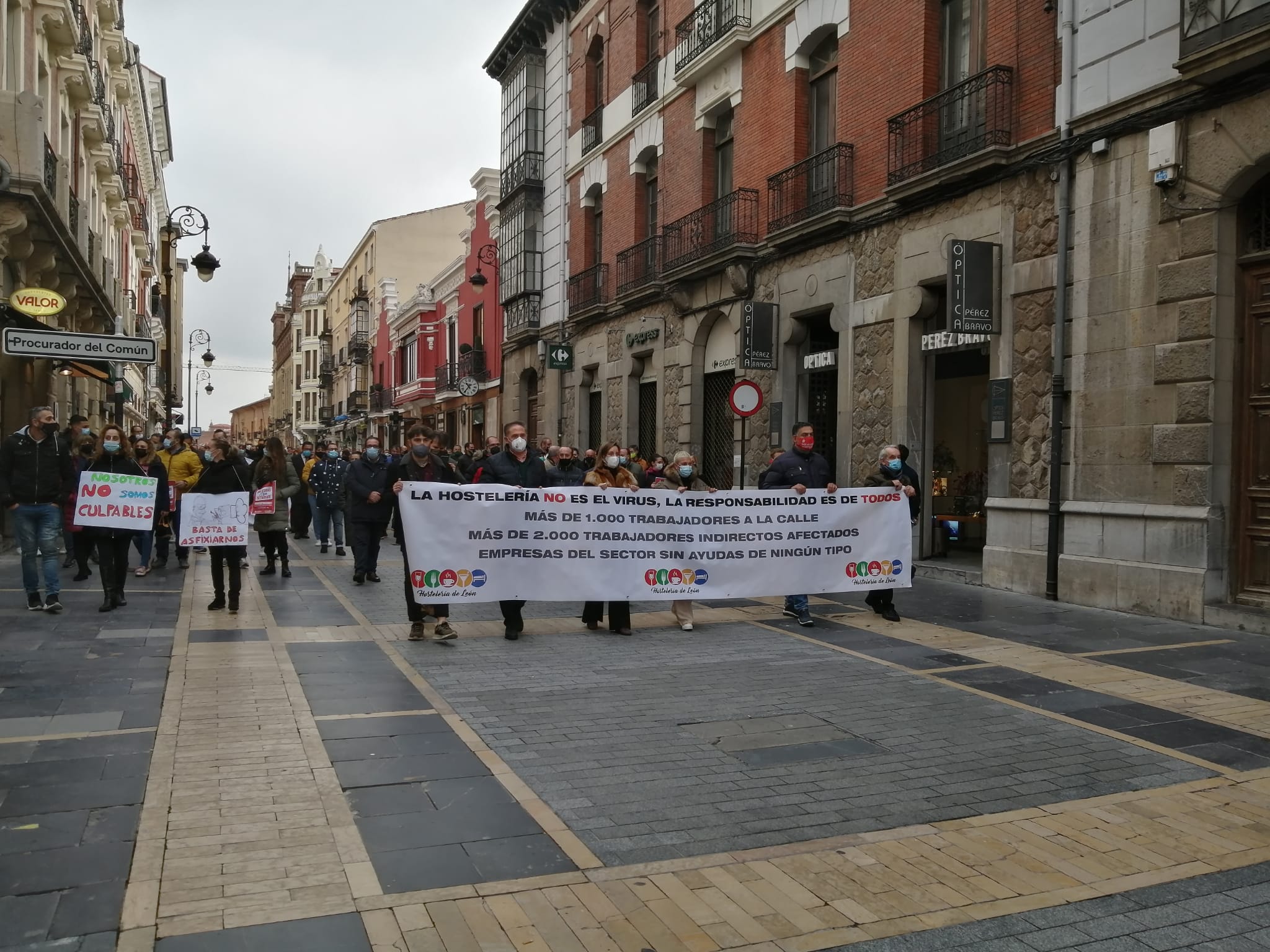 Vista de la manifestación. 