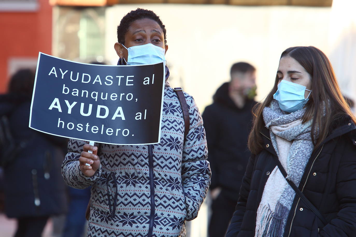 Participantes en la manifestación. 