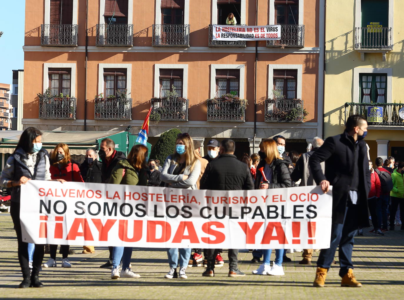 Participantes en la manifestación. 