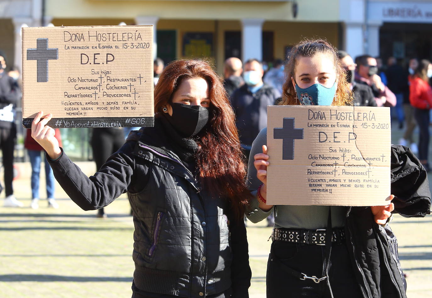 Participantes en la manifestación. 