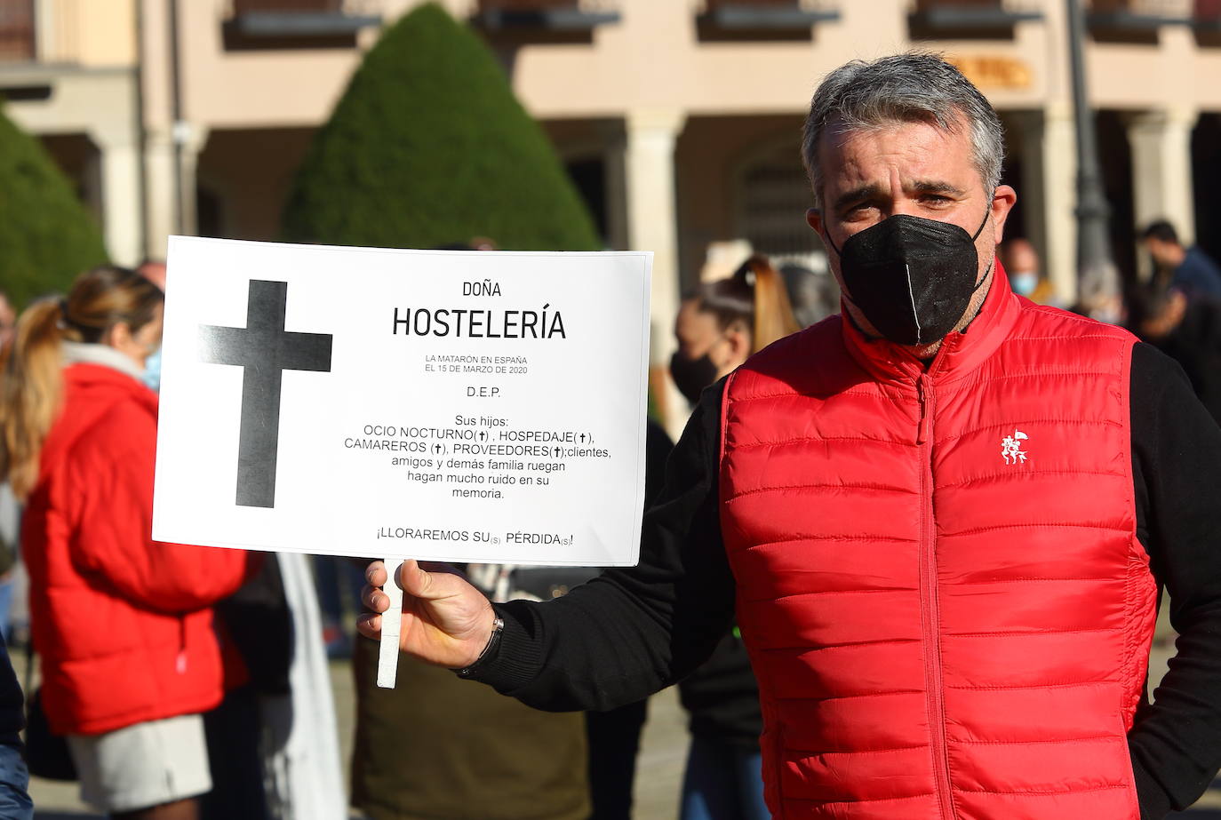 Participantes en la manifestación. 