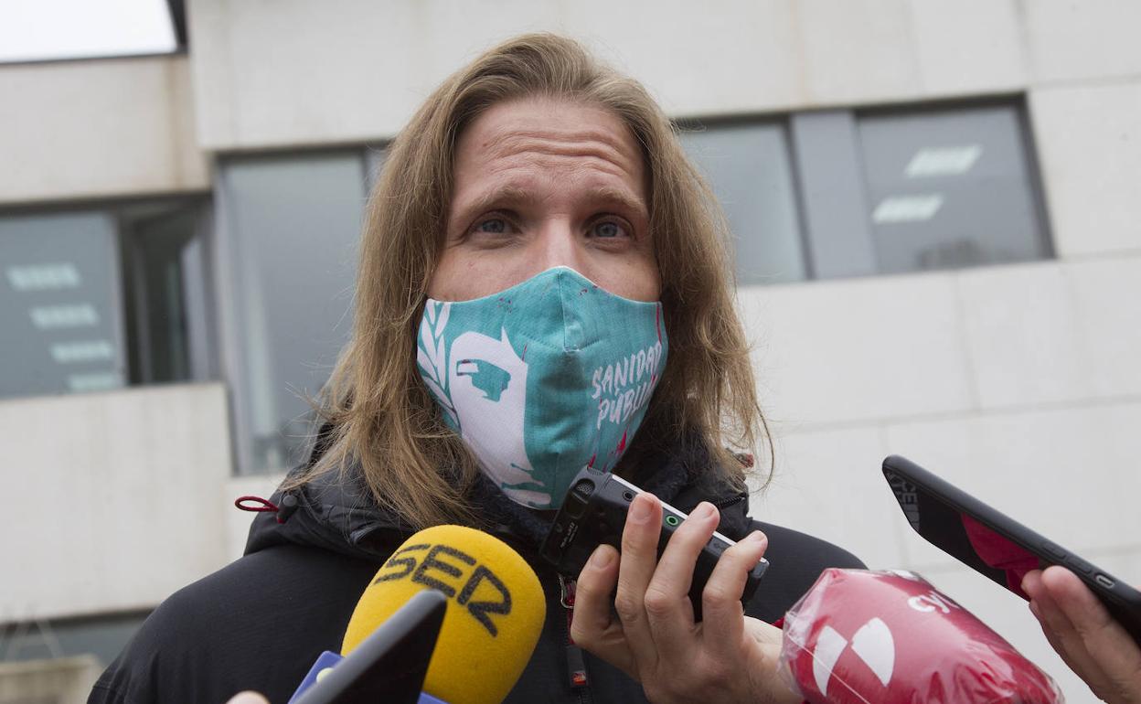 Imagen de Pablo Fernández este jueves en Zamora.