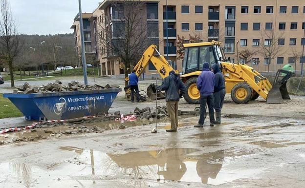 Imagen de la zona en la que se realizan los trabajos.