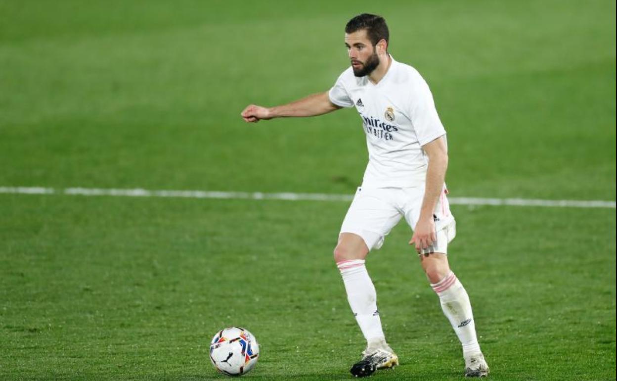 Nacho, durante el partido ante el Alavés. 