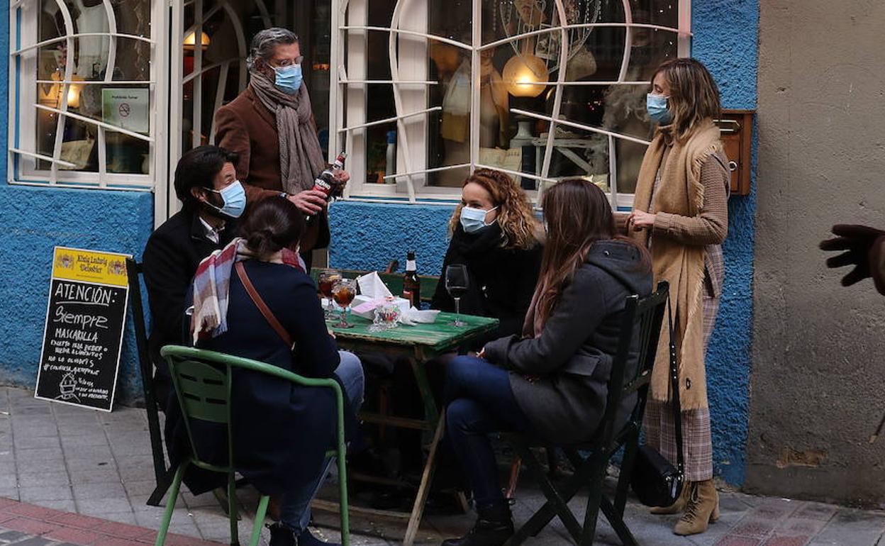 Terraza de un establecimiento hostelero en Valladolid. 