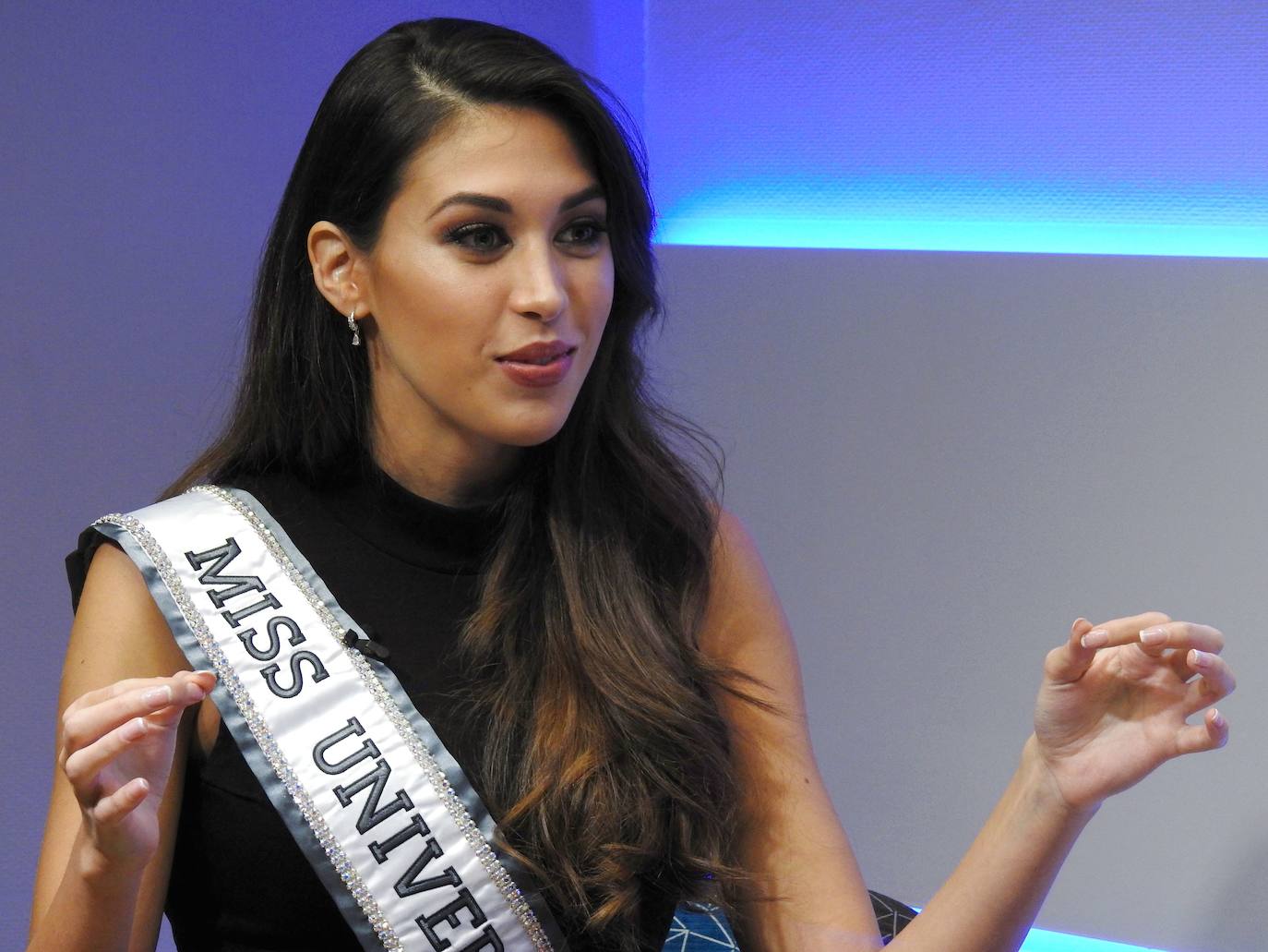 La modelo leonesa Andrea Martínez en una entrevista con leonoticias tras coronarse Miss Universo Spain.