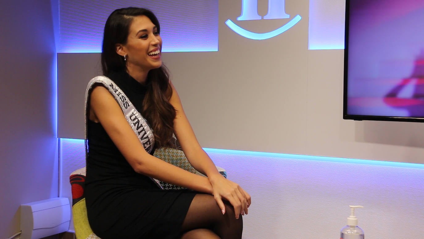 La modelo leonesa Andrea Martínez en una entrevista con leonoticias tras coronarse Miss Universo Spain.