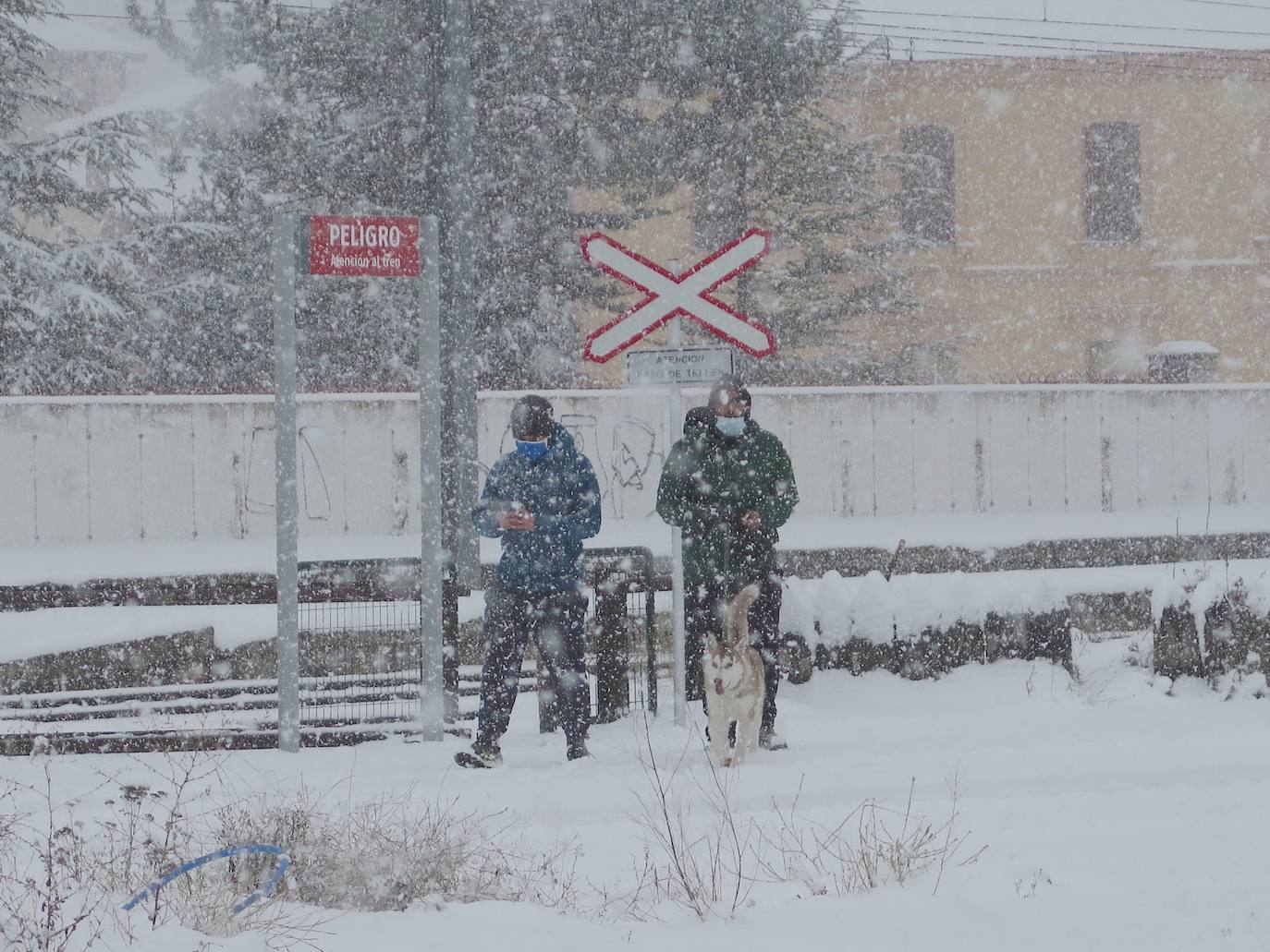 La nieve sobre Villamanín dejó bonitas estampas. 