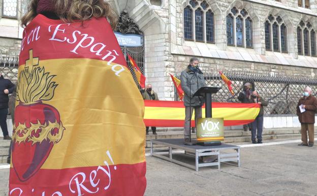 Un momento del acto de Vox en Botines. 