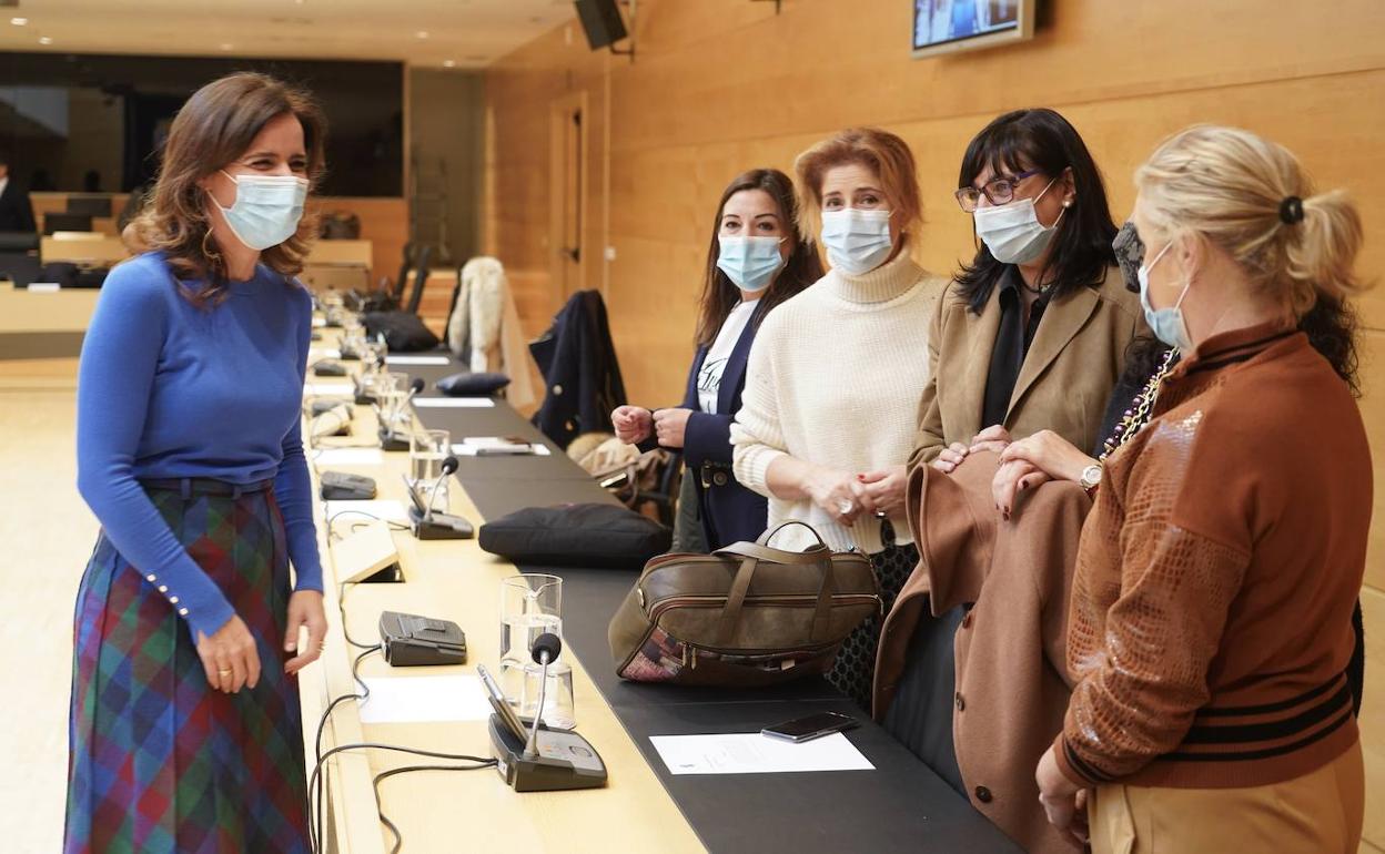 Ana Carlota Amigo, momentos antes de su intervención. 