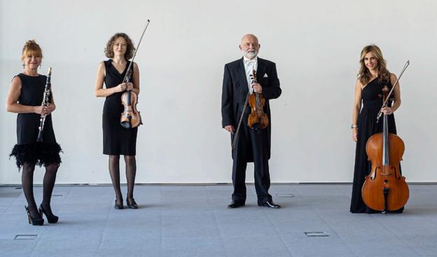 Cuarteto Agroesfere y Laura Tárrega, en el concierto de la OSCyL en el Teatro Bergidum de Ponferrada