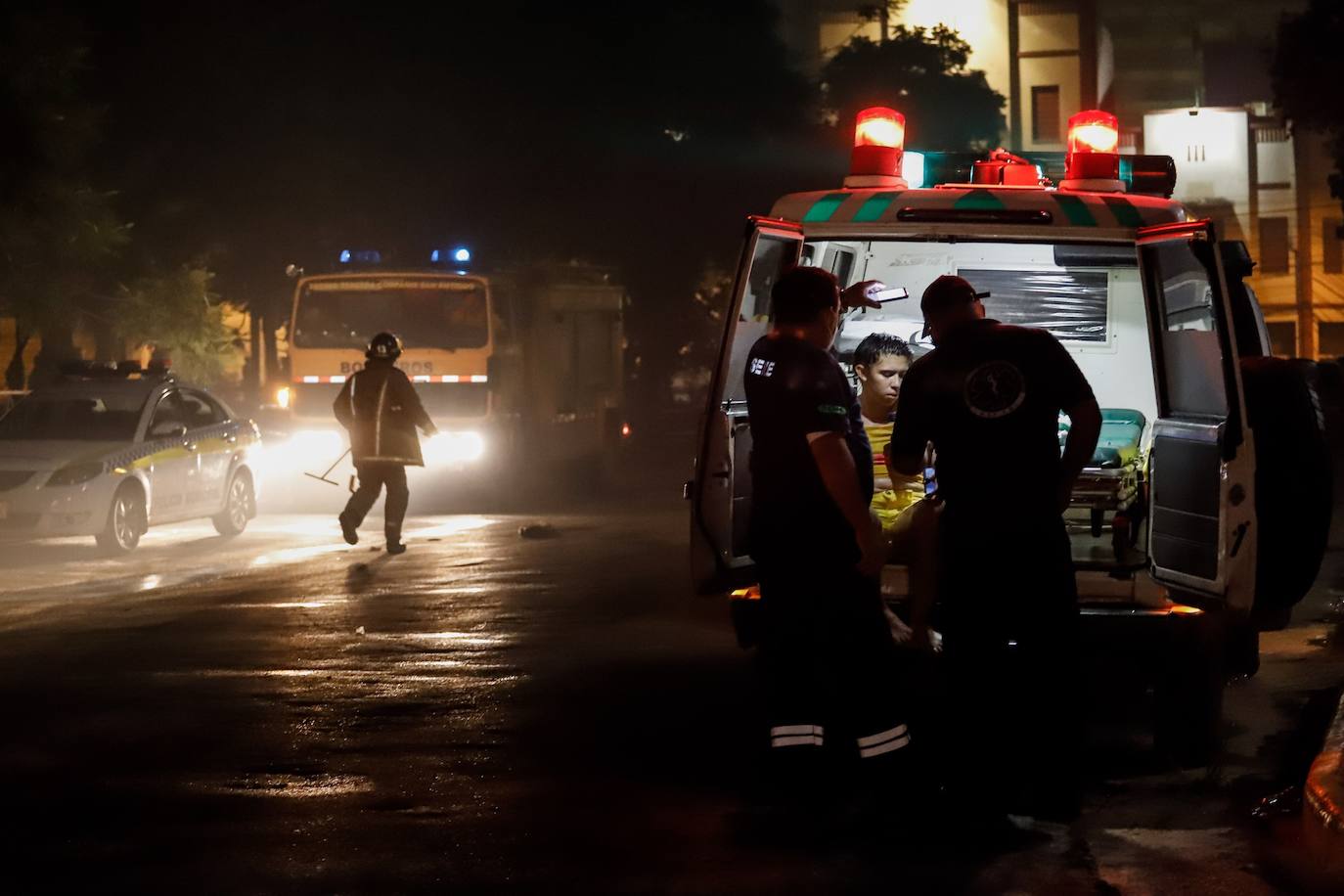 Fotos: Incendio en el barrio La Chacarita de Asunción