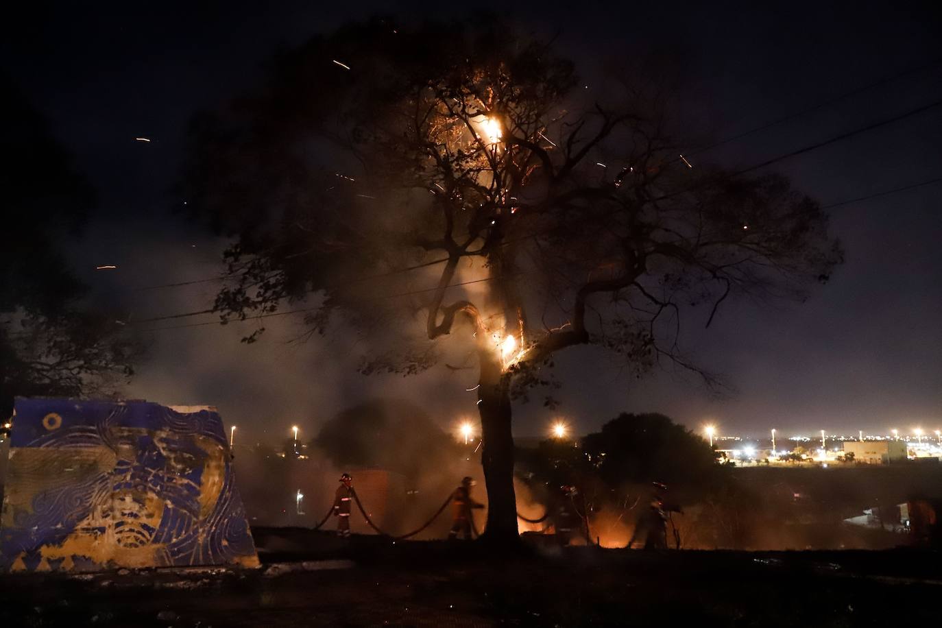 Fotos: Incendio en el barrio La Chacarita de Asunción