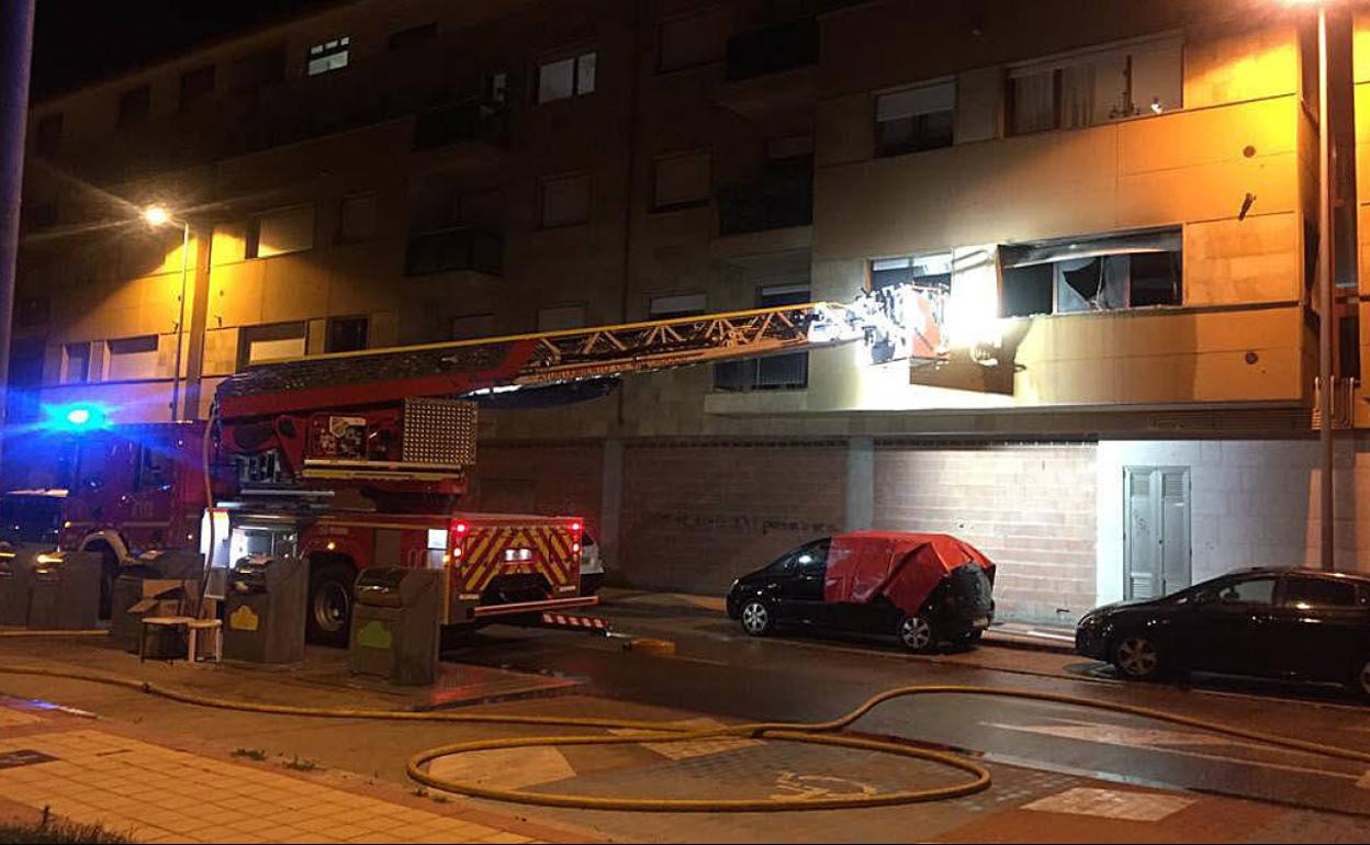 Incendio en una vivienda de Arroyo de la Encomienda, en julio de 2020, en el que falleció un hombre. 