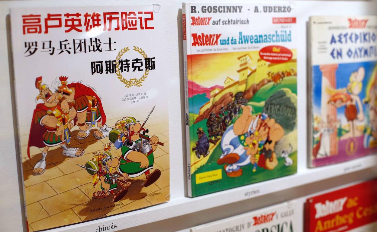 Exposición de los libros de Astérix en la Biblioteca Nacional de Francia en 2013.