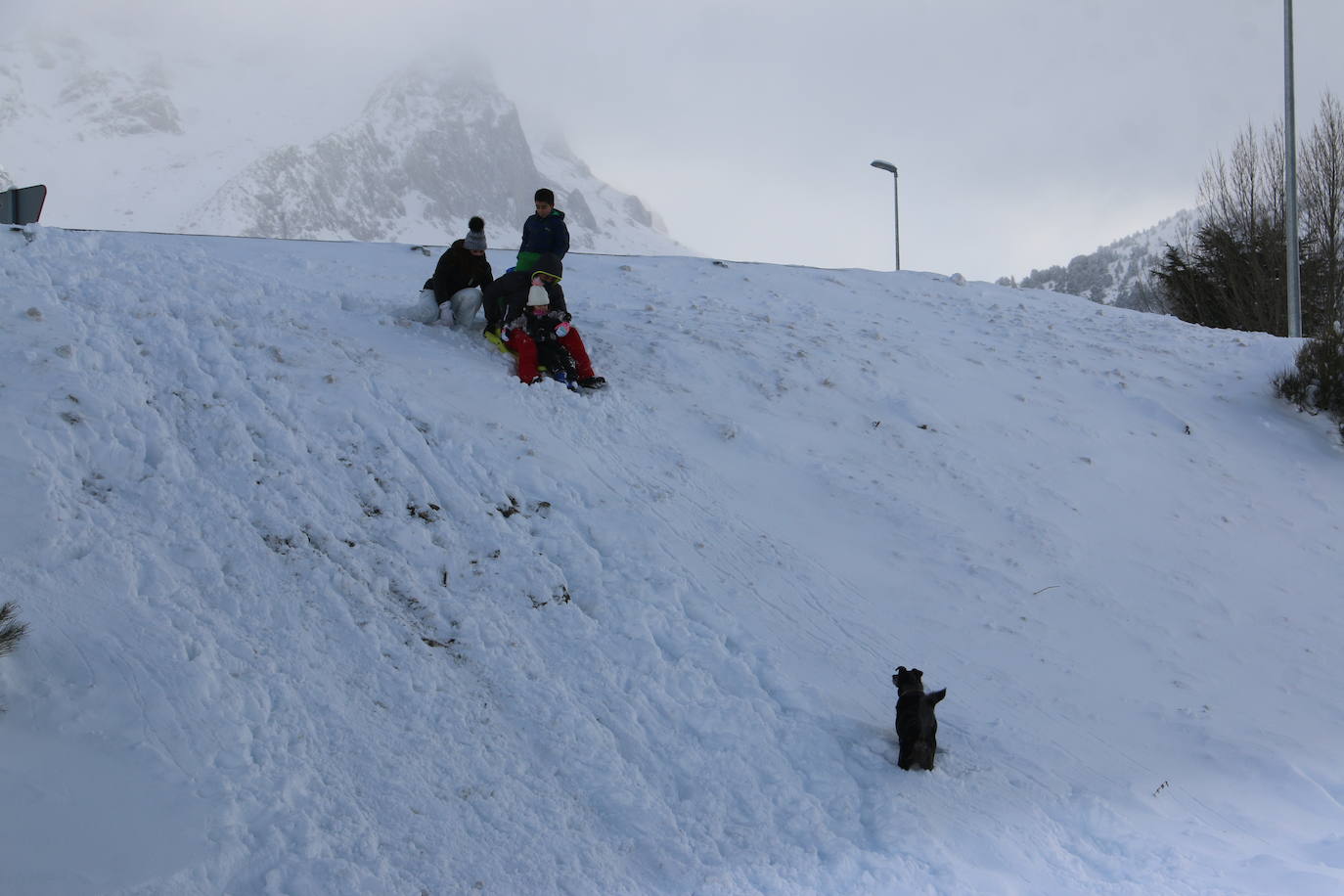 El norte vive una jornada bajo la nieve a la espera de una pequeña tregua.