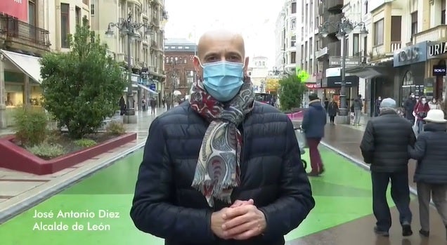 José Antonio Diez, durante el mensaje a los niños. 