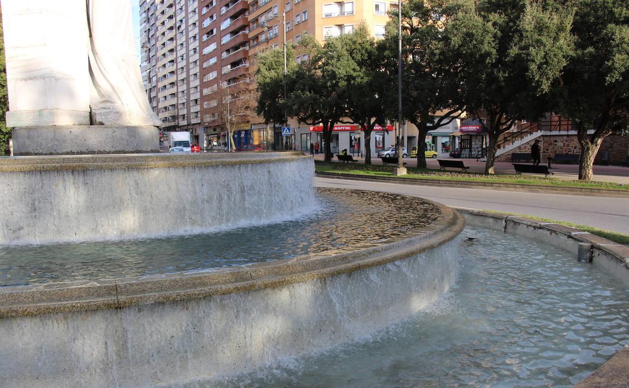 Fuente de la Carrasca en la zona alta de Ponferrada.