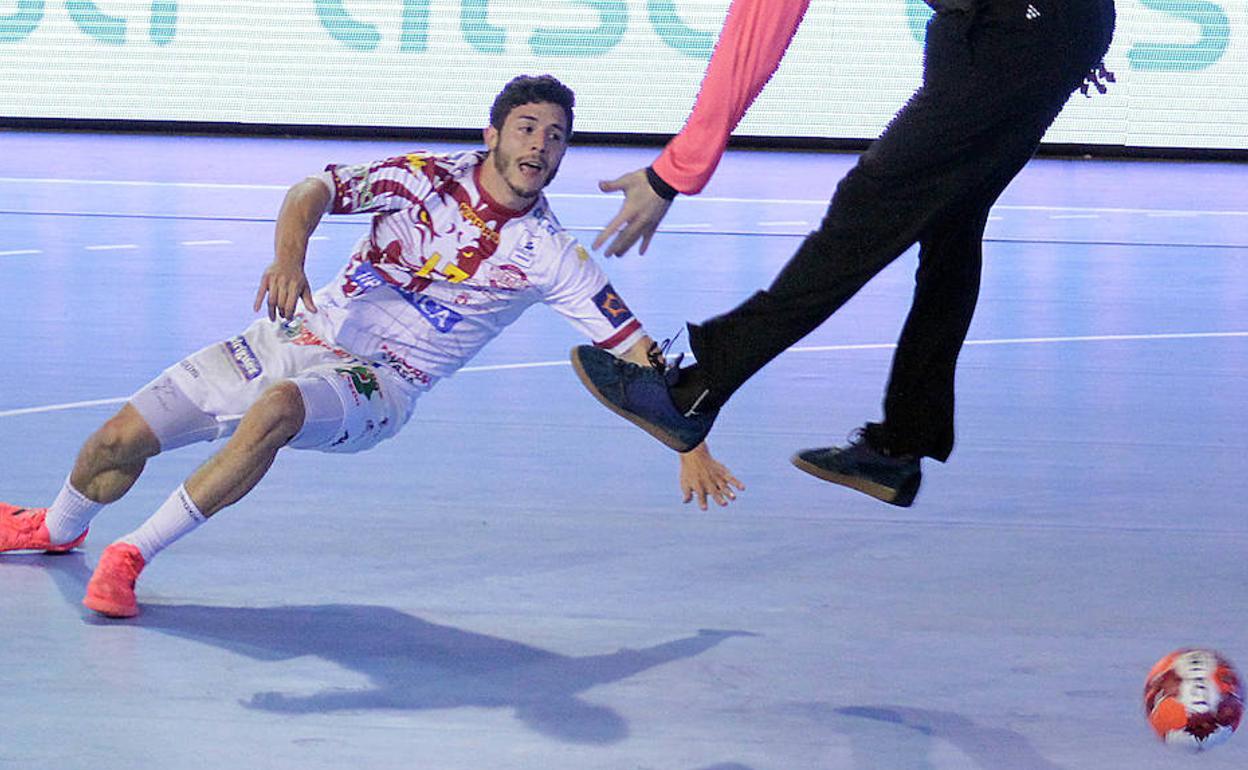 Jaime Fernández, en un partido de esta temporada con el Abanca Ademar.