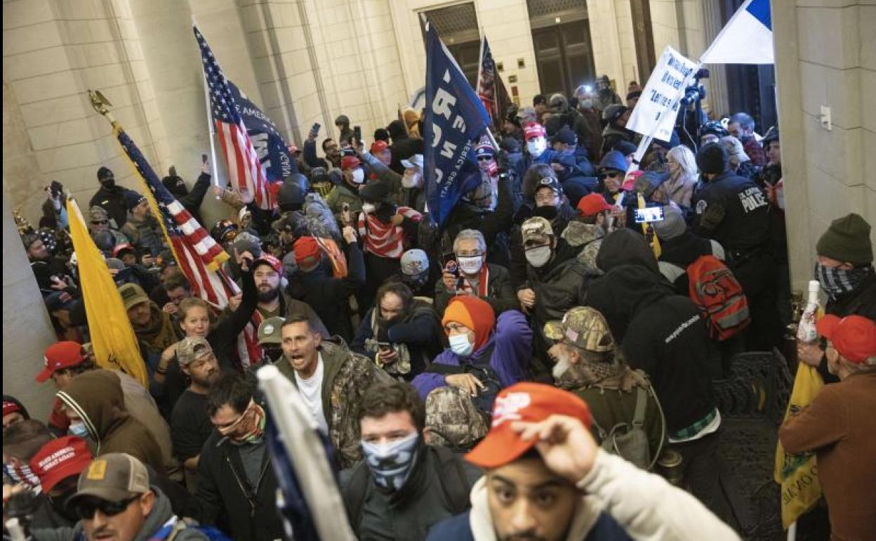 Imagen del asalto al Capitolio de EEUU.