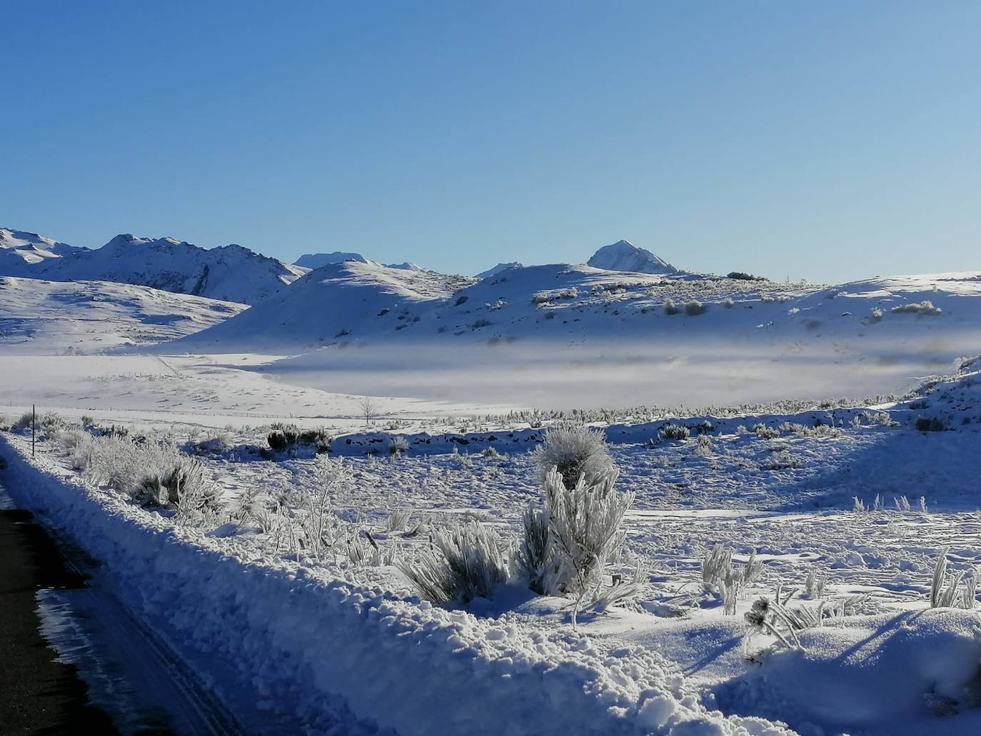 Esta zona de San Emiliano ha registrado temperaturas extremadamente bajas en los últimos días.